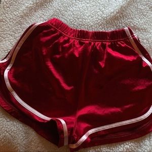 Red Silk Lounge Shorts